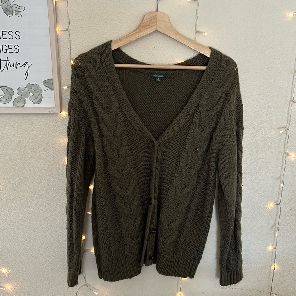 Cozy Green Cardigan